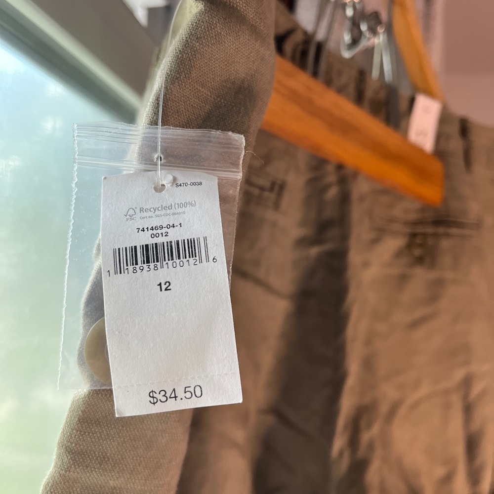 GAP size 12 women's cotton linen shorts NWT